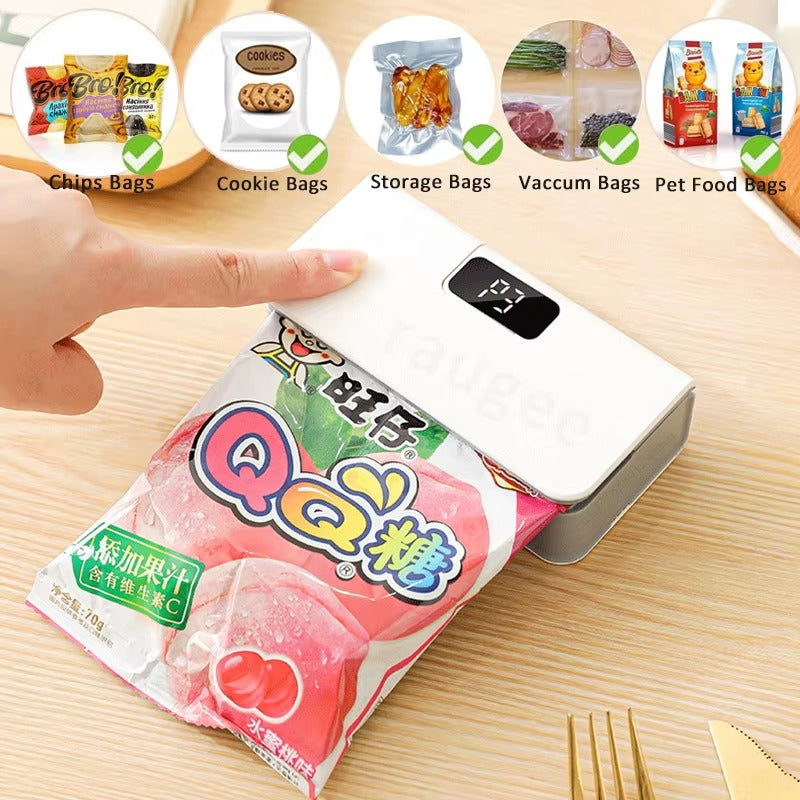 🔥 Seal & Save Freshness Instantly – 2-in-1 Mini Bag Sealer